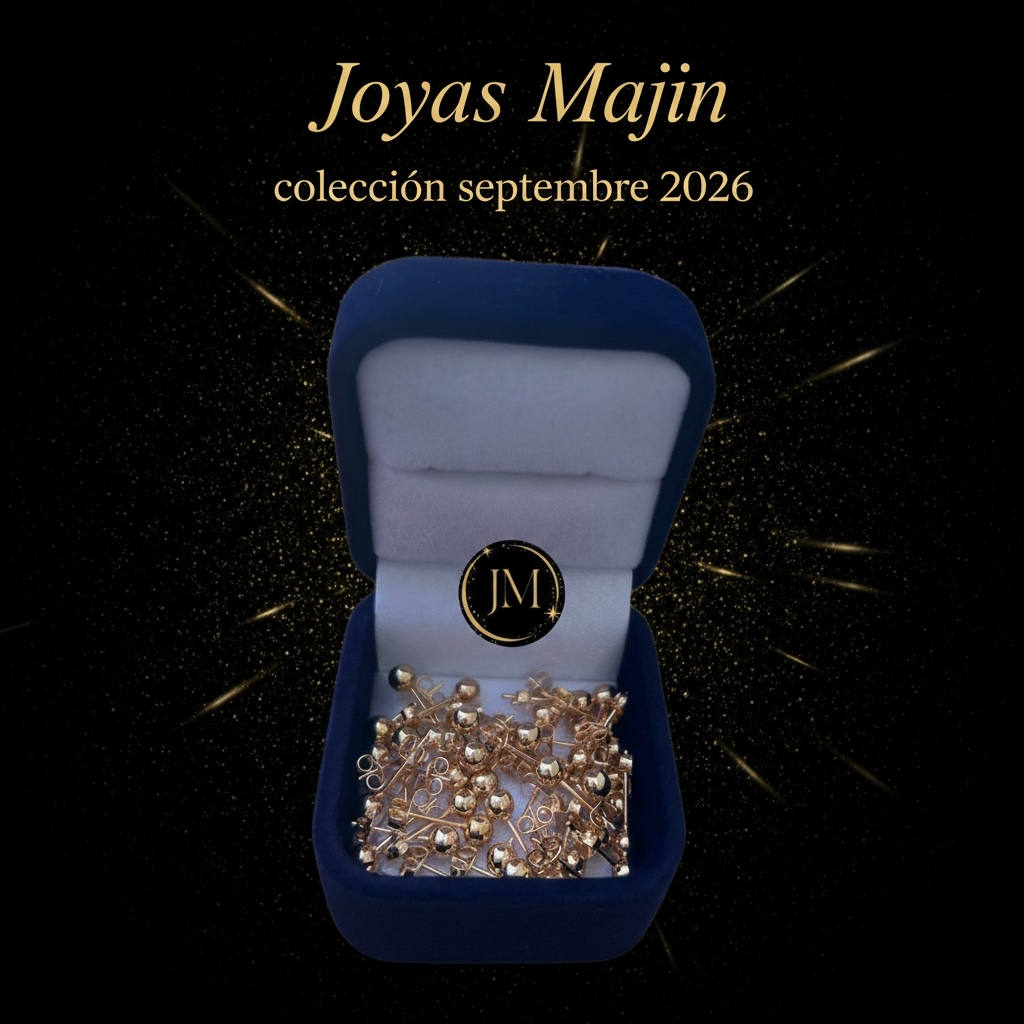 Lote 20 Pares de Aros Bolita N°4 5mm Bañados en Oro 18k