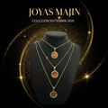 Set 3 Collares Medallón Bañados en Oro