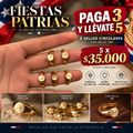 Paga 3 y Llévate 5 | Sellos Circulares Bañados en Oro 18K